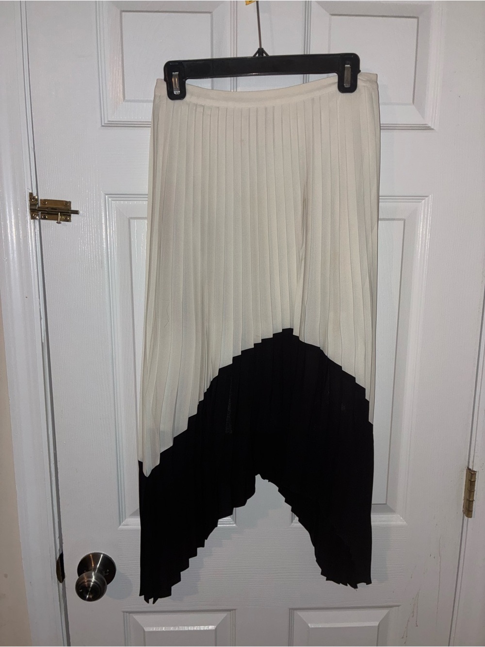 Express Pleated Colorblock Asymmetrical Midi Skirt Size 4